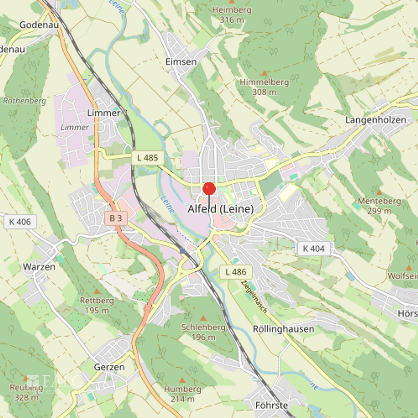 Lage in Alfeld